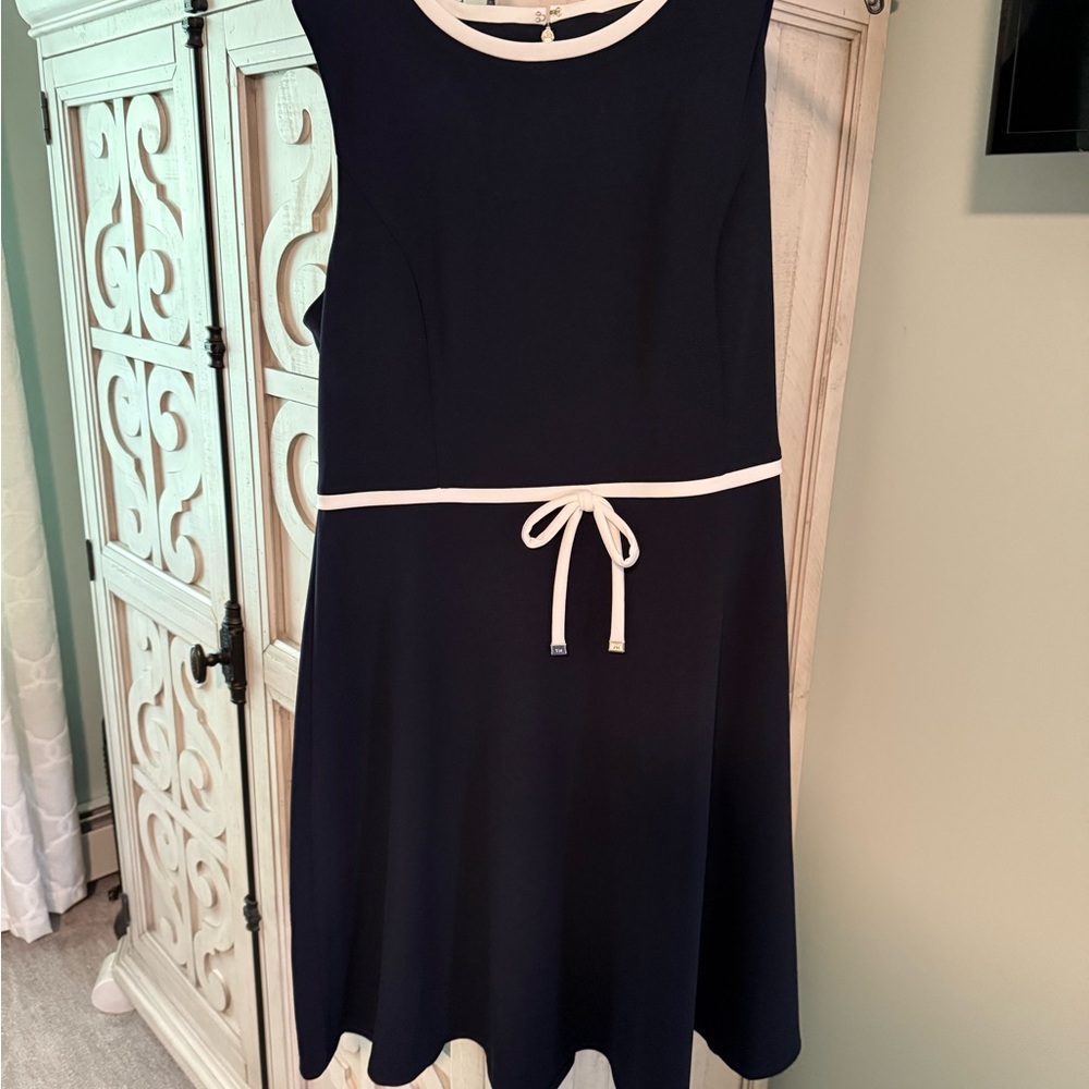 Tommy Hilfiger Navy Dress with White Accents
